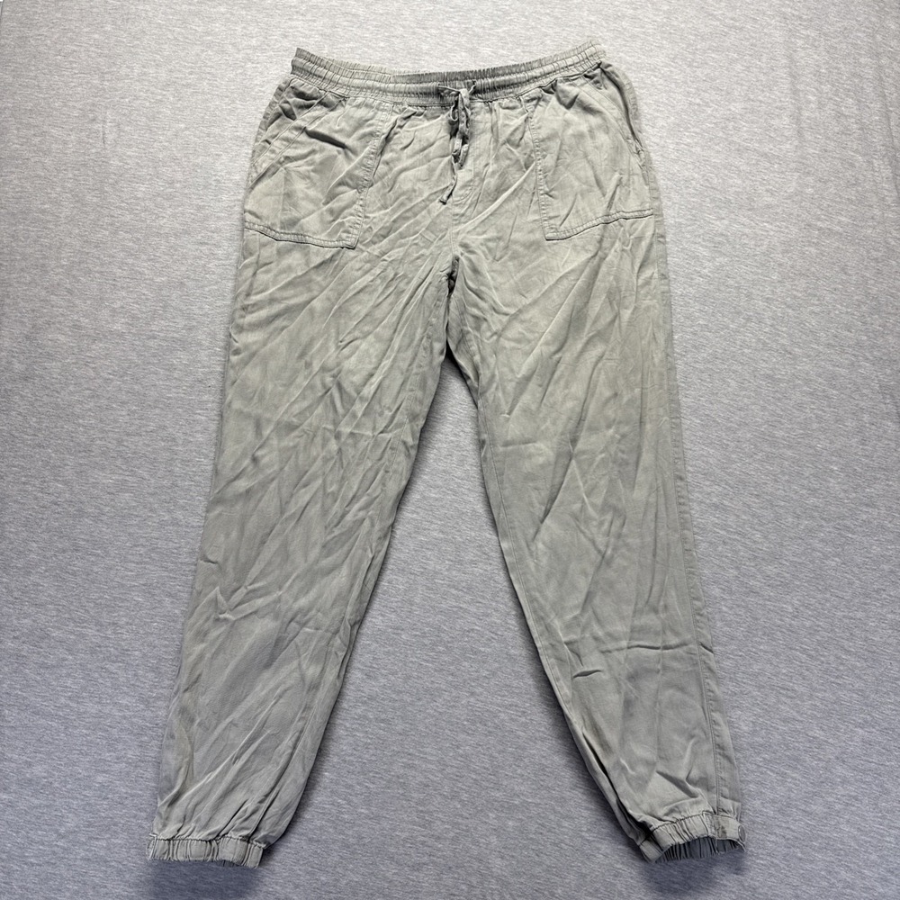 Thread & Supply Joggers Pants Womens Large Sage Green Tapered Leg Drawstring